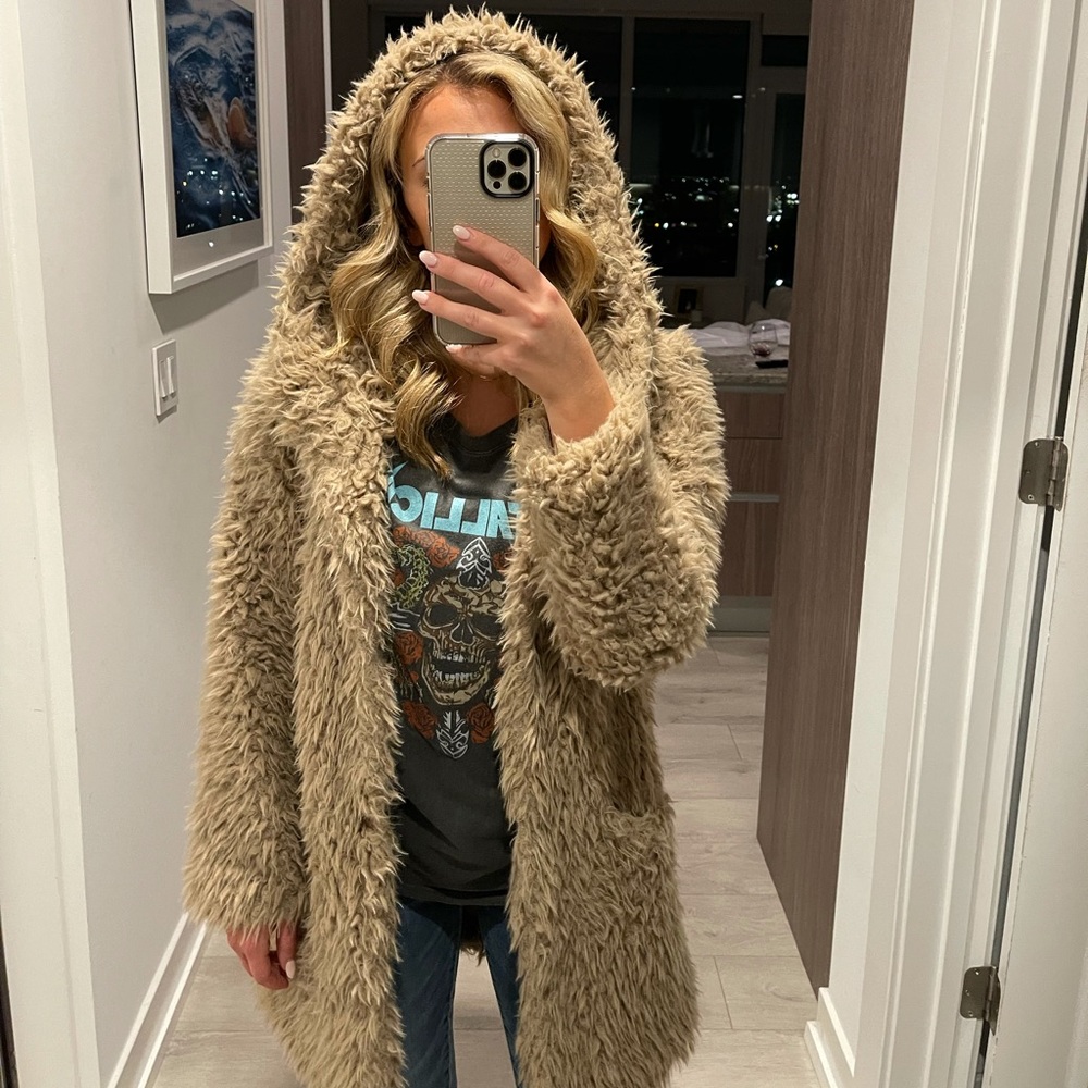 Zara Outerwear Furry Jacket